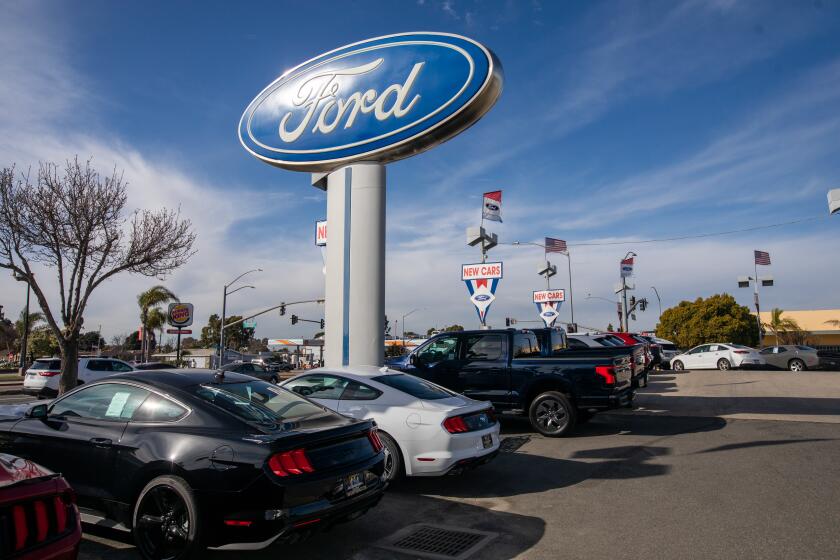 Long Beach, CA - February 18: Worthington Ford dealership on Saturday, Feb. 18, 2023, in Long Beach, CA. The family of famed Southern California car dealer Cal Worthing to sell the last dealership in Long Beach after 40 years in business. (Francine Orr / Los Angeles Times)