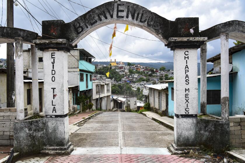 View of the empty town of Tila after alleged armed groups have generated a wave of violence, forcing its residents to leave the town of Tila, Chiapas state, Mexico, on June 12, 2024. (Photo by Isaac GUZMAN / AFP)