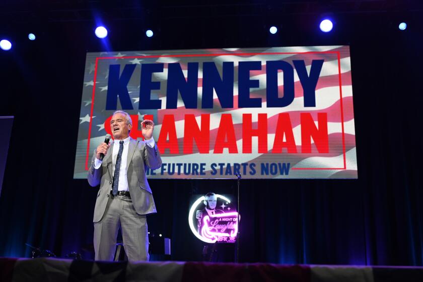 Independent presidential candidate Robert F. Kennedy Jr. speaks to supporters during a campaign event, Sunday, April 21, 2024, in Royal Oak, Mich. (AP Photo/Jose Juarez)