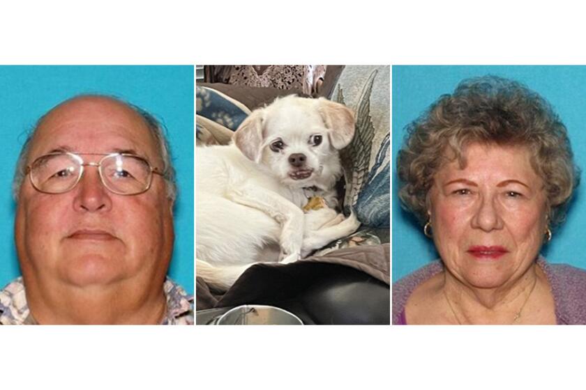 Daniel and Stephanie Menard and their dog were last seen Saturday morning leaving their home at the Olive Dell nudist ranch in Redlands.